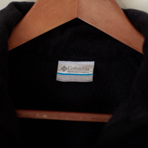 Columbia Women ZIP Up Black Fleece Jacket Small - Picture 3 of 4